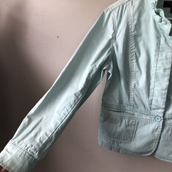 Talbots Jacket Womens 6 Petite Button Front Pastel Spring Layering Cotton Casual - Picture 4 of 15